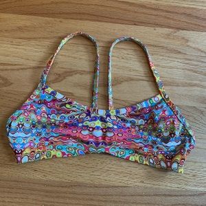 Jolyn rare rainbow psychedelic Laine swim top
